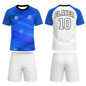 공장 자체 브랜드 축구 유니폼 세트 통기성 메쉬 클럽 팬 스타일 땀 흡수 축구 유니폼 클럽 팀용 - Product Image 1