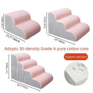 <span class=keywords><strong>Escaleras</strong></span> <span class=keywords><strong>para</strong></span> <span class=keywords><strong>Perros</strong></span> de 2/3/4 Peldaños, Espuma de Alta Densidad, Funda Desmontable Rosa, Rampa <span class=keywords><strong>para</strong></span> <span class=keywords><strong>Perros</strong></span> y Cachorros <span class=keywords><strong>para</strong></span> Sofá y Cama - Product Image 6