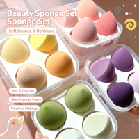 Großhandel Custom Logo Soft Makeup Schwamm Set Foundation Mixer mit benutzer definierten Private Label Cosmetic Beauty Powder Puff