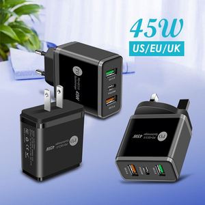 Best Selling Multifunctional 45W 2USB <b>Type</b>-<b>C</b> Super Travel Adapter QC3.0 Fast Charging PD Charger for iPhone Samsung Xiaomi - Product Image 2