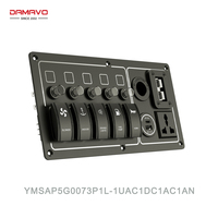 DAMAVO Prise allume-cigare double USB étanche, panneau de commutation à bascule 2-8 voies 12/24V, fournitures marines, pièce de piston