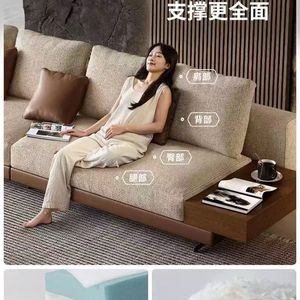 Cotton Linen <b>Sofa</b> Straight Line Design Living Room Furniture Modern Style Suitable For <b>Small</b> And Large Apartments - Product Image 2