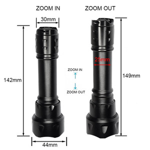 Multifunctional Aluminum Alloy <b>LED</b> <b>Flashlight</b>, Outdoor High Bright Light, Retractable Zoom, Red Green White Light - Product Image 6