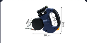 Tali Anjing Retraktil Ganda dengan Lampu, Grosir Perlengkapan Hewan Peliharaan Reflektif - Product Image 6