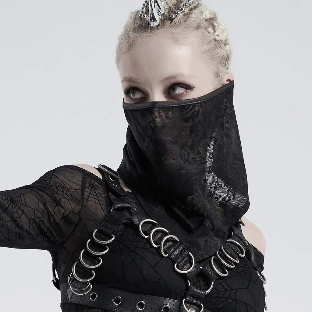 パンクレイブWS-414KZF新しいスタイルの女性春夏ファッション格子黒ショール卸売動物プリントスカーフ