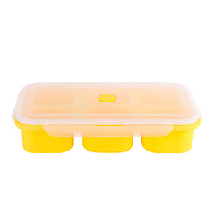 Silicone Freezer Trays Extra Large Soup Ice <strong>Cube</strong> Tray Food Freezing Molds <strong>4</strong> Giant <strong>Storage</strong> for Food Meal Sauce with Lid - Product Image 6