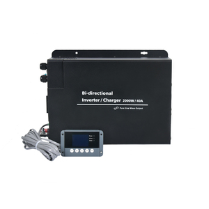Onduleur à onde sinusoïdale pure bidirectionnel 2000W/4000W 12V 24V <span class=keywords><strong>48V</strong></span> vers 120V <span class=keywords><strong>230V</strong></span> pour caravane/remorque, chargeur pour usage extérieur - Product Image 2