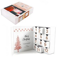 Vente en gros de boîtes mystères de calendrier de l'avent de Noël vides à compte à rebours de 12 ou 24 jours pour parfums et cosmétiques