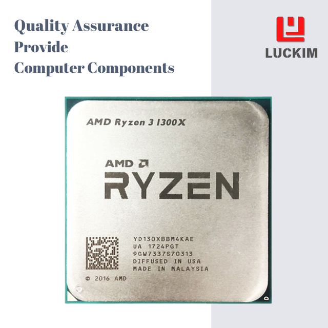 R3-1300X 4-Core 4-Thread Desktop CPU 3.5-3.7GHz 10MB Cache AM4 65W