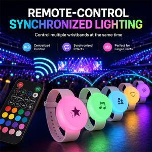 Pulsera LED Personalizada, Brazalete Luminoso de Silicona con Correa, Patrón Personalizado, Logotipo, Iluminación, Decoración para Fiestas, Regalo - Product Image 1