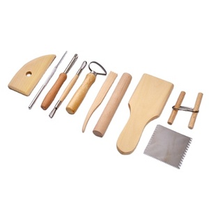 10-Piece Metal & Wood Sculpting Tools Set for Diy Handmade Polymer <b>Clay</b> Art - Product Image 1