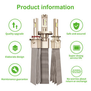 YUFING 26W H1 H4 Led Ampoules Phares 4300K Jaune Blanc Commutable Haute Luminosité 2600LM Led Phare pour <span class=keywords><strong>Hyundai</strong></span> Elantra - Product Image 2