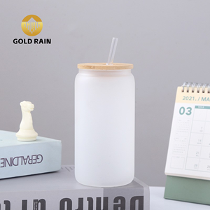 16oz boule à neige chaleur revêtement thermique transfert eau clair givré sublimation verre peut tasse - Product Image 5