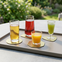 Sous-verre en métal pour la décoration de bureau, tapis de protection pour tasses à thé, à café et petits récipients chauds