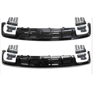 Difusor trasero negro Sline de piezas de automóvil mejorado con punta negra para <span class=keywords><strong>Audi</strong></span> <span class=keywords><strong>A6</strong></span> S6 C8 2019 <span class=keywords><strong>2020</strong></span> 2021 - Product Image 1