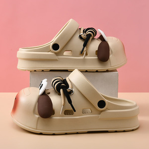 Crocs à plateforme pour l'été, pour l'extérieur, antidérapants, en EVA respirant, pantoufles de plage pour couple, taille 36-45 - Product Image 1