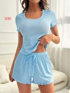 Nouveaux shorts imprimés tendance, vêtements de maison, pyjamas, chemises de nuit pour femmes, ensembles de vêtements de nuit - Product Image 4