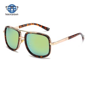 Teenyoun-<span class=keywords><strong>gafas</strong></span> De Sol cuadradas con remaches para mujer, anteojos De Sol femeninos De estilo piloto con gradiente, De <span class=keywords><strong>marca</strong></span>, UV400 - Product Image 5