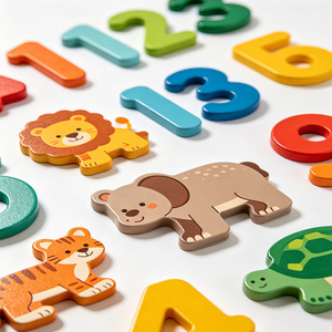 Jouets éducatifs en bois pour enfants, lettres et chiffres magnétiques, jouet éducatif préscolaire Montessori, cadeau d'anniversaire - Product Image 3