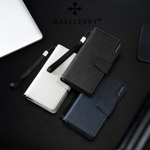 Baelerry Men's <b>Long</b> Wallet Multi-Card Slot Anti-Theft Solid Color Clutch <b>Bag</b> Everyday Use - Product Image 2