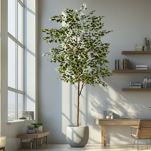 <span class=keywords><strong>Plante</strong></span> artificielle <span class=keywords><strong>en</strong></span> <span class=keywords><strong>pot</strong></span> Banyan Tree, intérieur/extérieur, 6 pieds de haut, herbe verte jaune, palmier, décoration de maison et de bureau, grande verdure - Product Image 2