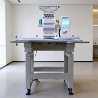 MYSEW MJS1201 Nouvelle machine à broder informatisée avec moteur, zone de travail 500x800mm, vitesse 1200 tr/min, 12/15 aiguilles pour vêtements et coiffes