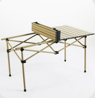 Table portative moderne à rouleaux d'œufs, facile à plier, pour l'extérieur, le camping, la plage ou la salle de sport, les meubles en milieu sauvage