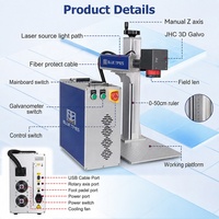 Machine de marquage laser couleur JPT MOPA 2.5D 3D 30W 50W 60W 100W pour logo coloré sur titane et acier inoxydable