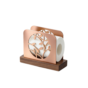 Suporte de Papel Toalha de Aço Inoxidável para Mesa de Jantar de Hotel, Dispensador de Papel Toalha Metálico Dourado Prateado - Product Image 4