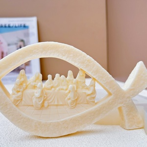 Molde de silicona para aromaterapia de la Última Cena, cristianismo, Iglesia, Domingo de Pascua, Jesús, resina, vela, yeso, cemento, creando piezas impresionantes - Product Image 4