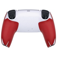 PlayVital Design à deux parties Rouge Antidérapant Absorbant la transpiration Prise en main premium pour manette PS5