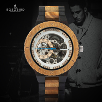 Expédition rapide Montre mécanique automatique de luxe Boîtier en saphir transparent Couverture arrière Bande en acier inoxydable personnalisée Réserve de marche en verre