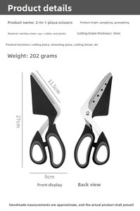 Forbici per <span class=keywords><strong>Pizza</strong></span> in Acciaio Inox, Spatola da Forno Staccabile 2 in 1, Forbici da Cucina per Tagliare e Servire la <span class=keywords><strong>Pizza</strong></span>, Utensile per Cucina Domestica - Product Image 6