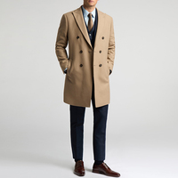 Veste chaude à double boutonnage de haute qualité pour hommes, manteau d'affaires boutonné avec fonction imperméable