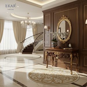 Meubles EKAR |   <span class=keywords><strong>Console</strong></span> de salon <span class=keywords><strong>baroque</strong></span> dorée Sovereign Heritage pour les grands entrées - Product Image 4