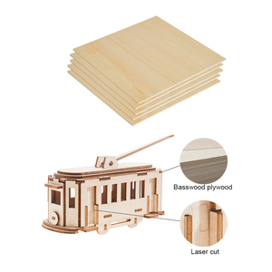 <span class=keywords><strong>Plaque</strong></span> en bois moderne de première qualité en tilleul et placage de bouleau de 1 à 10 mm, résistante à l'eau E0, pour gravure laser et projets DIY - Product Image 2