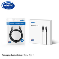 Nouvelle Arrivée Super Haute Vitesse 1M 1.8M 8K 60Hz 240W 40Gbps USB4 Type C Câble Veste En Nylon avec Tresse Blindage pour Docking Monitor