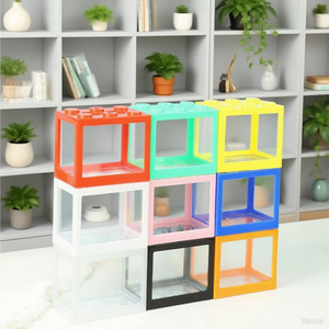 2025 nuova vendita calda Multi-funzionale ecologico scenico Desktop creativo ufficio mobili per la casa blocchi di costruzione Mini acquario - Product Image 1