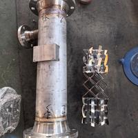 Mélangeur statique en ligne de 6 pouces, type Tri-Clamp spiralé, corps en plastique pour système de mélange en ligne de gaz et de liquides dans les conduites d'air et d'eau