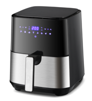 Friteuse à air en acier inoxydable pour une cuisson saine, 4,1-5 L, grande capacité, friteuse à air intelligente autonome pour hôtel