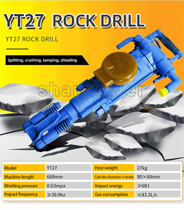SHARPOWER yt FT160A FT160B 에어 피트가있는 27 에어 레그 록 스톤 드릴 드릴링 머신 - Product Image 3