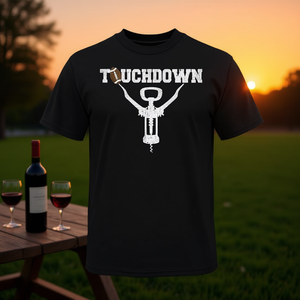 T-shirt promozionale per gli amanti del football e del vino Touchdown - Product Image 3