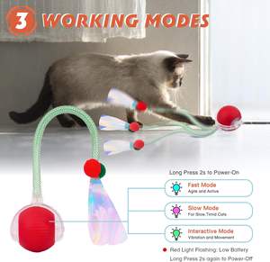 Juguetes Interactivos para Gatos de Interior, Bola Móvil Ágil de Tercera Generación con Cola de Malla Elástica, Automática, para Gatos Aburridos - Product Image 2