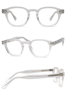 46mm Vintage redondo Pavo Real azul marco hombres mujeres alta calidad acetato gafas estilo japonés hecho a mano moda 3 + 4 gafas 9526 - Product Image 4