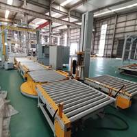 Machine d'emballage de palettes en ligne 380V/50Hz avec distributeur de feuille supérieure, directement de l'usine |   Fabricant de film étirable pour palettes de haute qualité