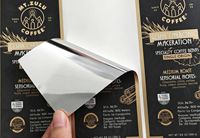 Étiquette personnalisée imprimée en rouleau, dorée, imperméable, pour boîte de conserve de café, autocollante, pour emballage de conteneur de grains de café
