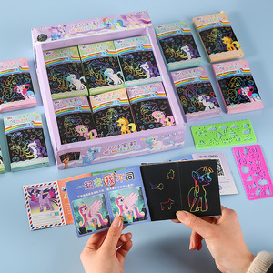 Ensemble de livres d'art à gratter My Little Pony, papier à dessin créatif coloré pour enfants de 3 à 6 ans, cadeau d'activité éducative - Product Image 4