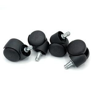 Roulettes pivotantes pour meubles, roue en polyuréthane, montage sur tige, capacité 60 kg, design silencieux, style moderne - Product Image 3
