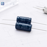 Condensateur électrolytique bipolaire en aluminium à montage DIP, à travers trou, pour composants électroniques correspondants aux BOM, destiné à l'insertion sur PCB