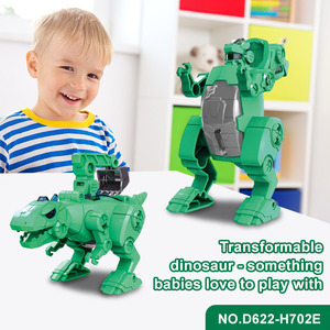 <span class=keywords><strong>Robot</strong></span> transformador para niños, juguete de dinosaurio en forma de Animal, <span class=keywords><strong>Robot</strong></span> DIY de montaje, juguetes transformables manuales para niños, venta al por mayor - Product Image 3
